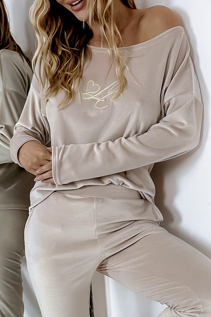 KOMPLET WELUROWY EMMA LATTE