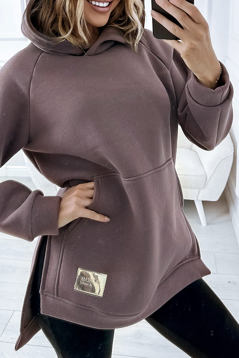 BLUZA OVERSIZE SEMPRE CZEKOLADA